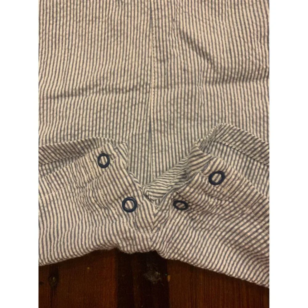 Nursery Rhyme baby boy overalls, whale ocean embroidery, size 6/9 months (bin D)